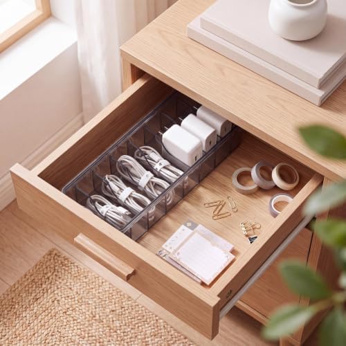 Tatuo Cord Organizer for Drawer Desktop, Gray, 1 Pack - Image 3
