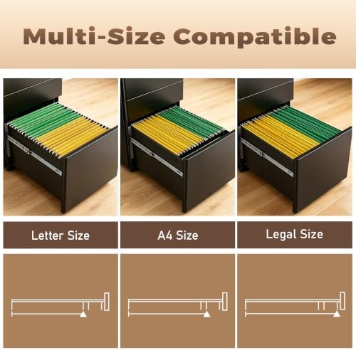 Fully Assembled 3 Drawer File Cabinets for Home Office - Image 6