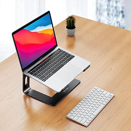 BESIGN LS03 Aluminum Laptop Stand, Ergonomic Detachable Computer Stand, Notebook Riser, Laptop Mount Compatible with Air, Pro, Dell, HP, Lenovo More 10-15.6" Laptops, Black - Image 2