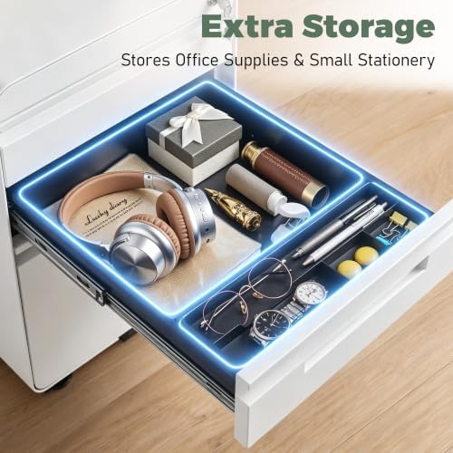 Lockable 3 Drawer File Cabinets for Home Office - Image 7