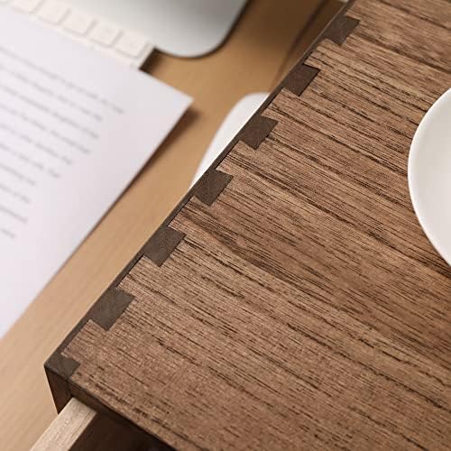 Wood 2 Drawer Desktop Organizer Cabinet - Desk Storage Box for Kitchen Counter, Dresser Tabletop - Wooden File Organizer Printer Machine Stand for Office Accessories Chest Dark (FAX2C-DK) - Image 6