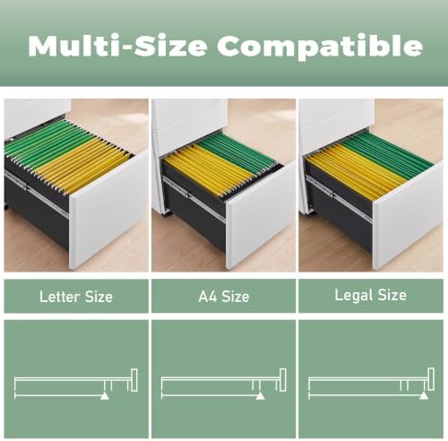 Fully Assembled 3 Drawer File Cabinets for Home Office - Image 6