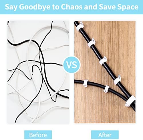 Cable Nails Clips, 100 Pcs, 8mm, Wire Wall Clips, White - Image 4