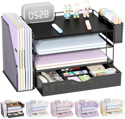Wood Desk Organizers and Accessories with File Holder & Catalog Racks by gianotter