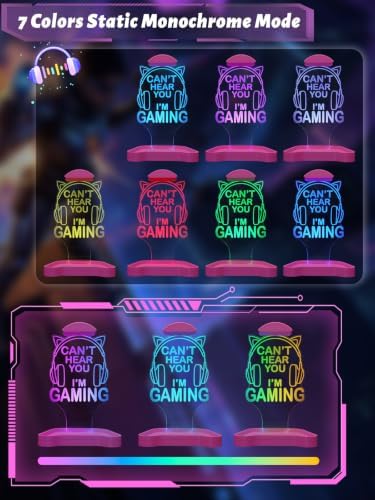 CoolGift Mart Light Up Headphone Stand, Headphones Holder with 16 Color Lights, Gamer Gifts for Girls Women Mom, Gaming Headset Stand with Game Controller Storage Base for Desk Bedroom Gaming Room - Image 3