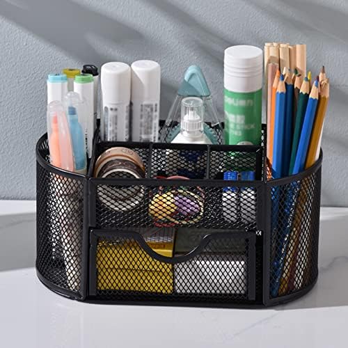 PAKASEPT Desk Organizers, Mesh Desk Organizer Caddy Supplies with Compartments, Makeup Marker Desktop Storage for Office School Home Supplies Teacher Students - Image 2