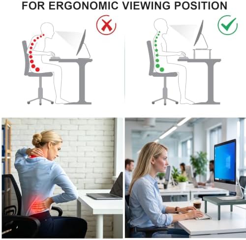 WALI Computer Monitor Stand for Desk, Adjustable Laptop Riser, up to 44 lbs - Image 6