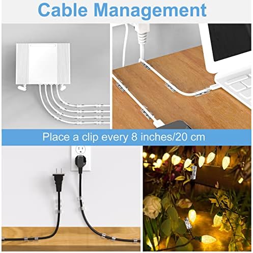 TidyHelper Adhesive Cable Clips Black (M&L Sizes, 60 PCS), Indoor/Outdoor - Image 3