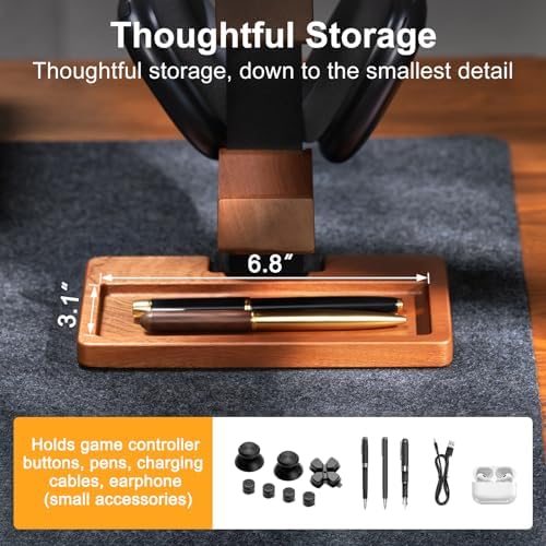 Solid Wood Controller Holder and Headphone Stand, Controller Stand for Desk - Image 5