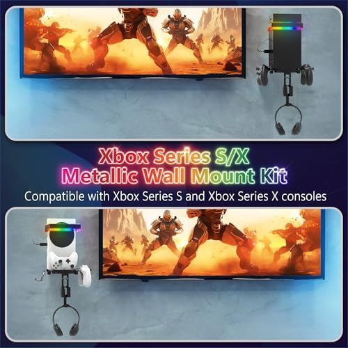 Fosmon Wall Mount for Xbox Series X/S Gaming Console Shelf Kit Stand - Image 2