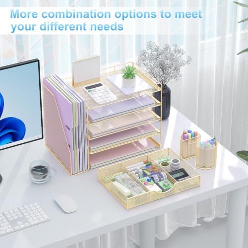 gianotter 5-Tier Desk Organizer with Drawers and File Holders - Image 4