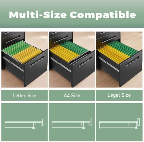 Fully Assembled Home Office File Cabinet with Lock - Image 6