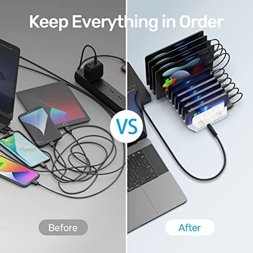 Unitek 10-Port Charging Station, USB Charger Organizer for Multiple Device - Image 4