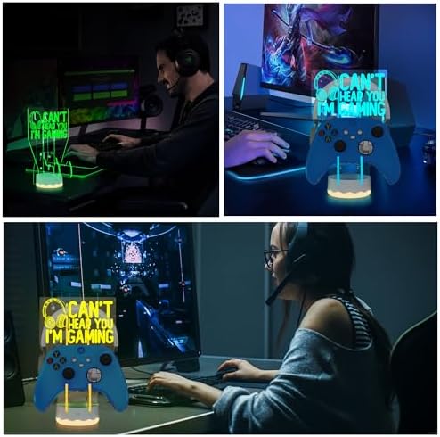 CoolGift Mart Light Up Headset and Controller Stand, 16 Colors 3D LED Lights Gamepad Headphone Holder with Remote Control, Game Controller Hanger for All Universal Gaming PC Accessories - Image 4