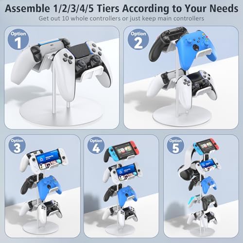 Kytok Gamer Gifts, Headset Stand 5 Tiers with Cable Organizer, Controller Stand Compatible with PS5/Xbox/Nintendo Switch/PS Portal/PS4, Headset Holder & Controller Holder for 10 Packs Controller - Image 3