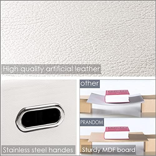 Leather Foldable Storage Bins with Lids,Closet Storage Boxes 40L - Image 3