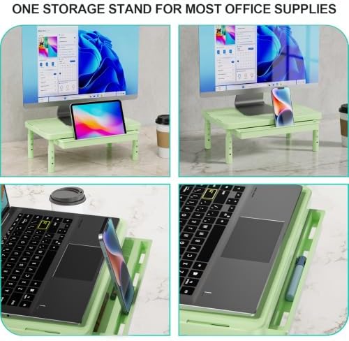 WALI 3 Height Adjustable Computer Monitor Stand with Storage, up to 44 lbs - Image 3
