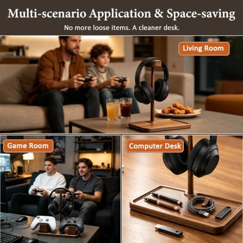 2 in 1 Headphone Stand with Dual Gaming Controller Holder & Storage Base - Image 7