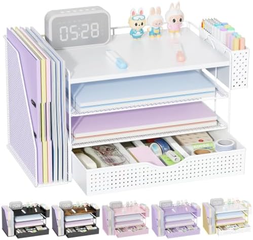Wood Desk Organizers and Accessories with File Holder & Catalog Racks by gianotter