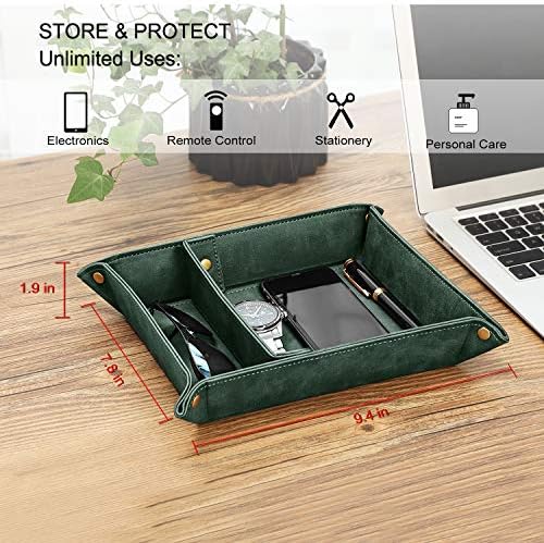 SITHON Valet Tray Desktop Storage Organizer with 2 Compartments - Image 3