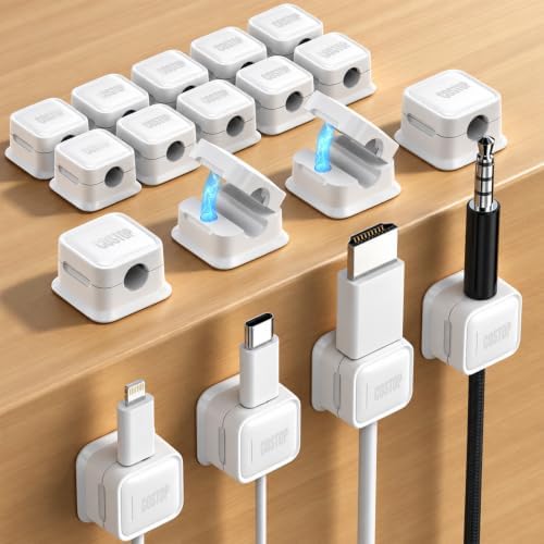 18 Pack Cord Organizer Magnetic Cable Clip Adhesive Wire Management 1s Lock by Costop