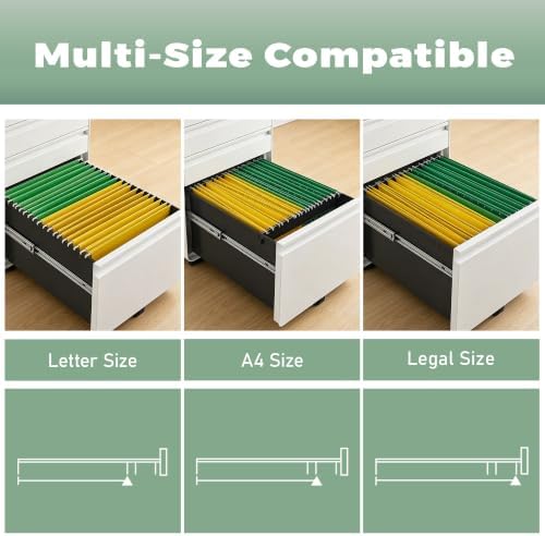 3 Drawer Mobile File Cabinets for Home Office - Image 6