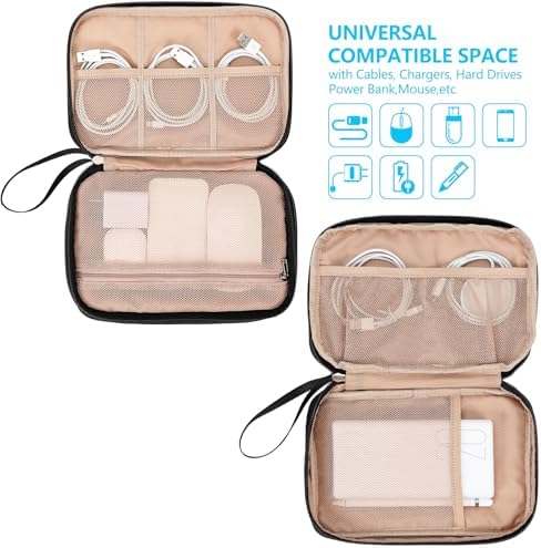 NISHEL Electronics Travel Organizer Cord Case, Charger Cable Tech Bag - Image 2