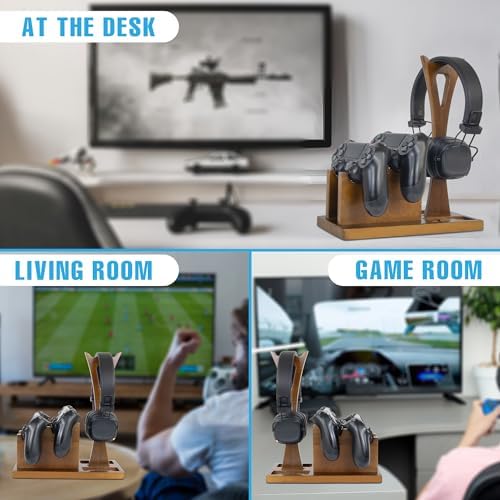 Game Controller Holder Gifts for Gamers to Organize Gaming Accessories & Headphone Holder, Unique Gamer Gifts Headset Stand Controllers Holders, Stylish Controller Stand Gaming Equipment - Image 2