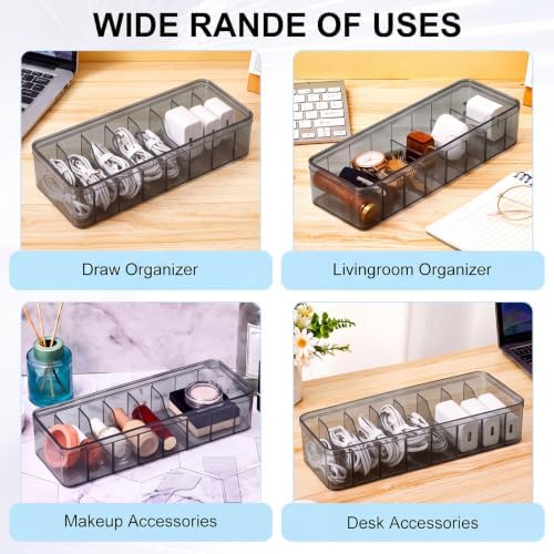 Tatuo Cord Organizer for Drawer Desktop, Gray, 1 Pack - Image 6