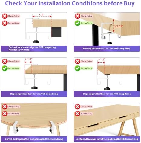 Univivi No Drill Under Desk Cable Management Tray, 48 inch Cable Management - Image 5