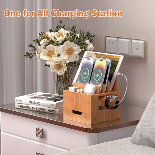 Multi Device Charging Station with Drawer & USB Charger - Image 6