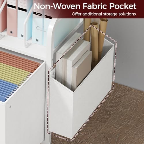 MAHANCRIS Small File Cabinet, Rolling Filing Cabinet for Under Desk - Image 5