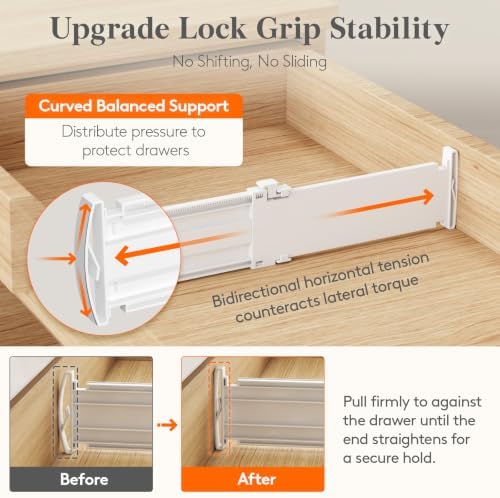 Lifewit 16 Pack 4" High Drawer Divider, Adjustable Drawer Organizer Clothes - Image 5