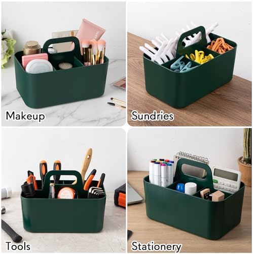 Tiawudi Multipurpose Caddy Organizer, Plastic Caddy with Handle, Stackable Desk Organizer for Stationery, Marker and Pencil, Office Supplies Organizer, Dorm Caddy - Image 5