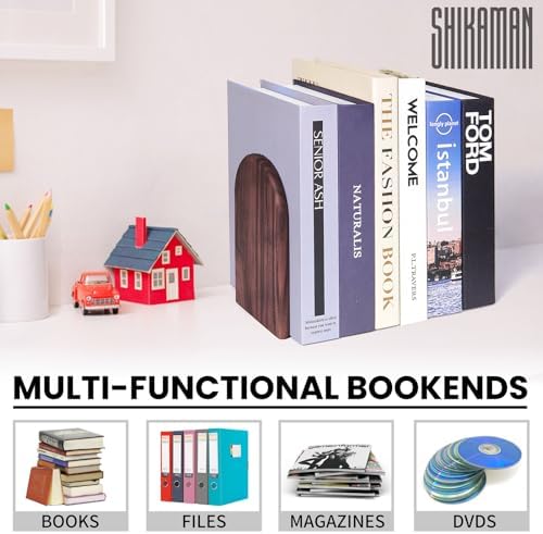 Book Ends,Bookends Wood Book Ends Universal Economy Bookend (1, Large) - Image 5