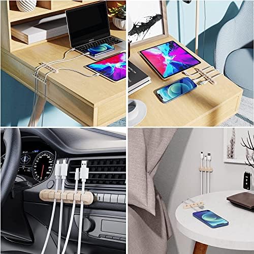 SOULWIT Cable Holder Clips, 3-Pack Cable Management Cord Organizer Clips Silicone Self Adhesive for Desktop USB Charging Cable Nightstand Power Cord Mouse Cable Wire PC Office Home - Image 6