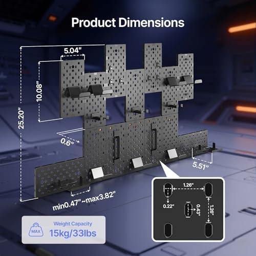 Controller and Headphone Holder Wall Mount, 14pcs, Black - Image 6