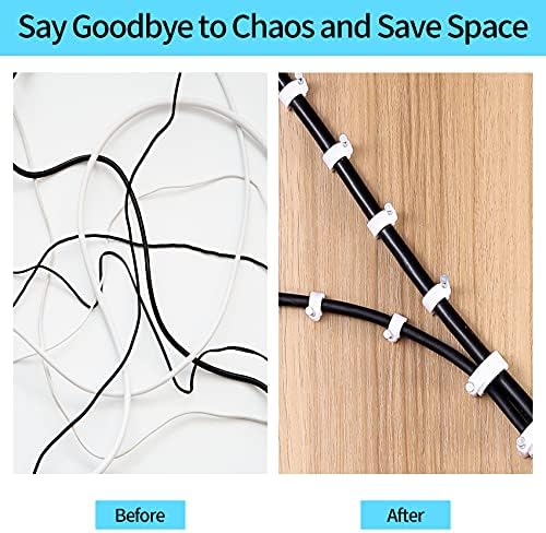 Cable Nails Clips, 400 Pcs, 4mm 6mm 8mm 10mm, Wire Wall Clips, White - Image 3