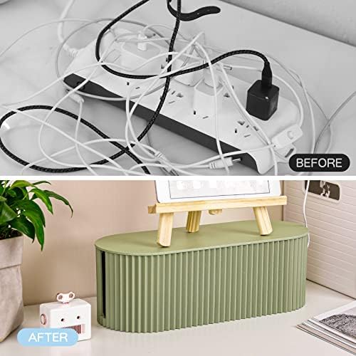 Cable Management Box, Power Strip Holder, Large, Green - Image 4