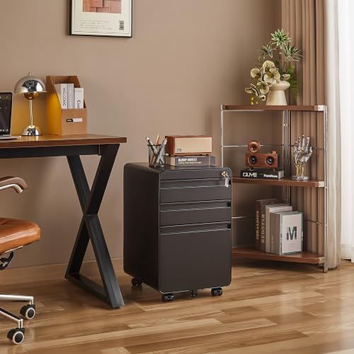 Lockable 3 Drawer File Cabinets for Home Office - Image 2