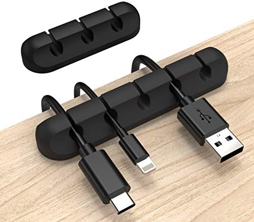 Cord Organizer for Desk, Cable Organizer Cable Clips Holder Black by INCHOR
