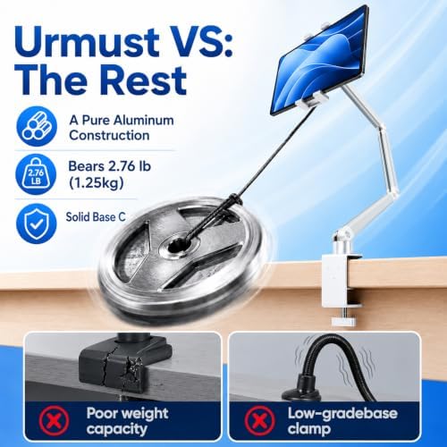 Portable Monitor Stand up to 18.5", iPad Stand for Desk, Silver - Image 6