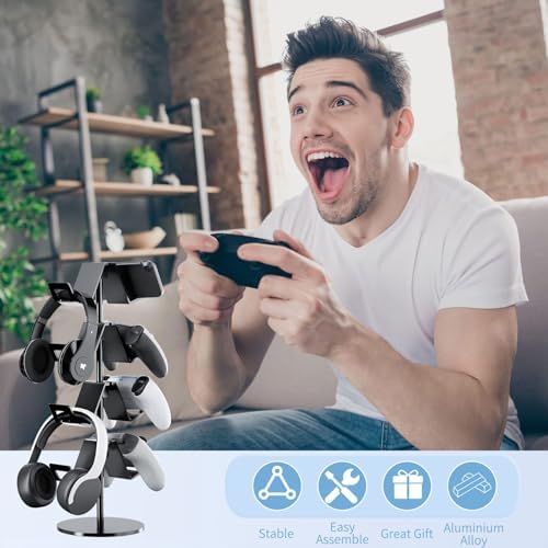 Controller Holder 4 Tier,Headphone Stand for Xbox PS5 PS4 - Image 6