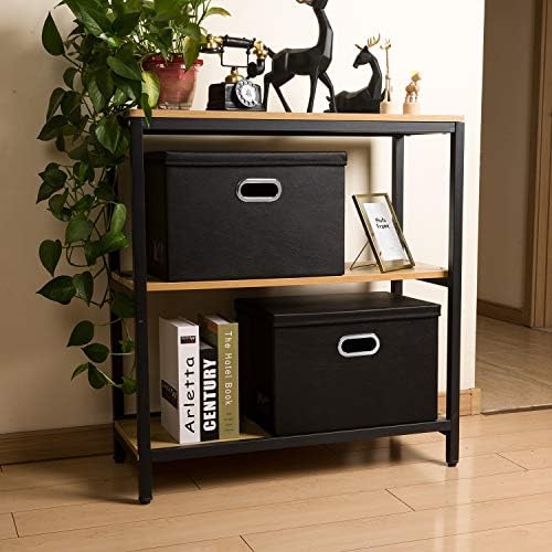Leather Foldable Storage Bins with Lids,Closet Storage Boxes 40L - Image 3