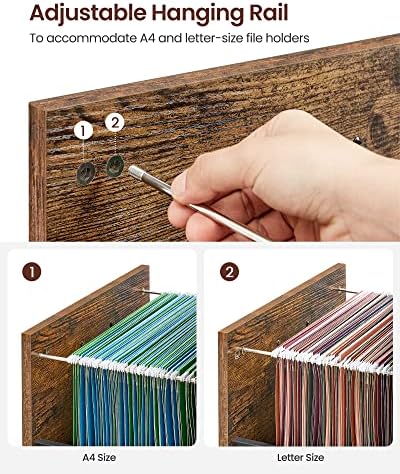 VASAGLE 2 Drawer File Cabinet, Rolling Printer Stand - Image 6
