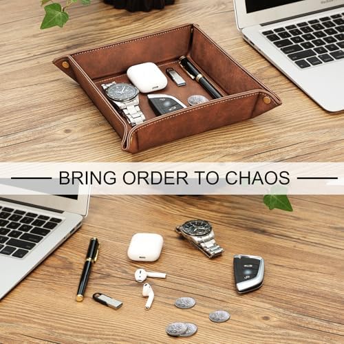 SITHON Valet Tray Desktop Storage Organizer Nightstand Caddy Holder - Image 5