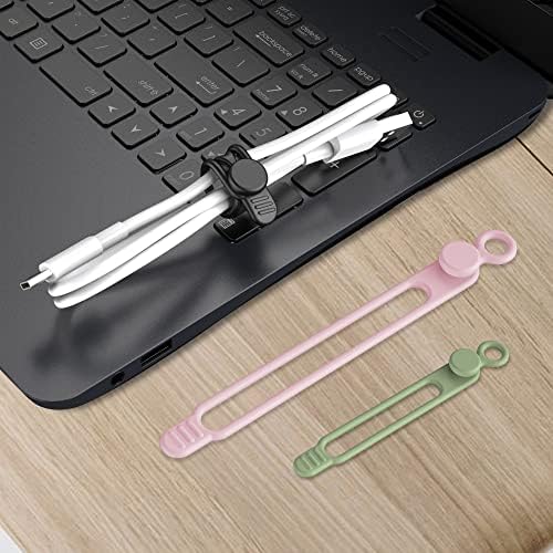 24Pcs Silicone Cable Ties, Cord Organizer Cable Management-2Sizes - Image 7