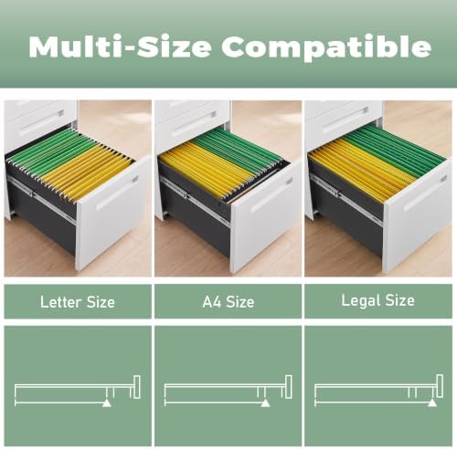 Fully Assembled Home Office Filing Cabinet with Lock - Image 6
