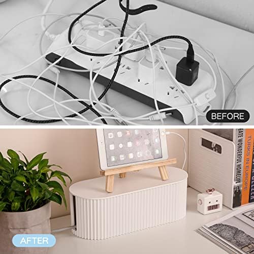 Cable Management Box, Plastic Cord Hider Box, Small, White - Image 5