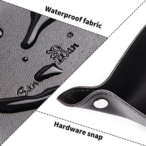 Leather Jewelry Valet Tray for Women and Man (2PCs Black-B) - Image 3